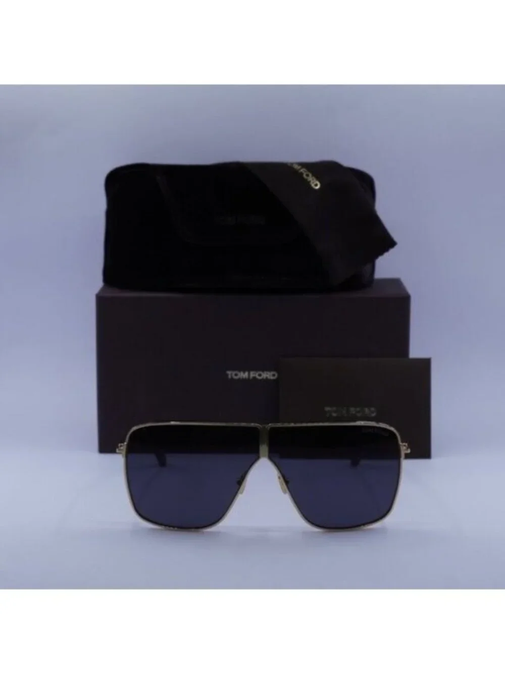 Tom Ford FT1159 30A Huxley Aviator Sunglasses - Shiny Deep Gold/Smoke
